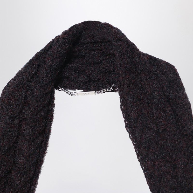 FENDI Wool Knit Shrug with Crossover Collar for Women