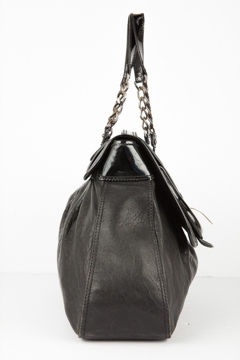 Fendi Black Leather "B Bag"