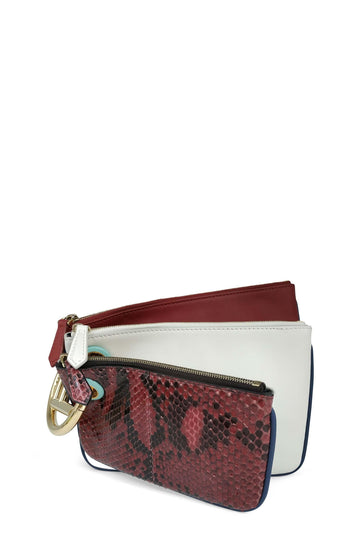 Triplette Clutch White Red