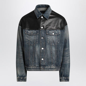 PRADA Classic Denim and Leather Jacket - FW25