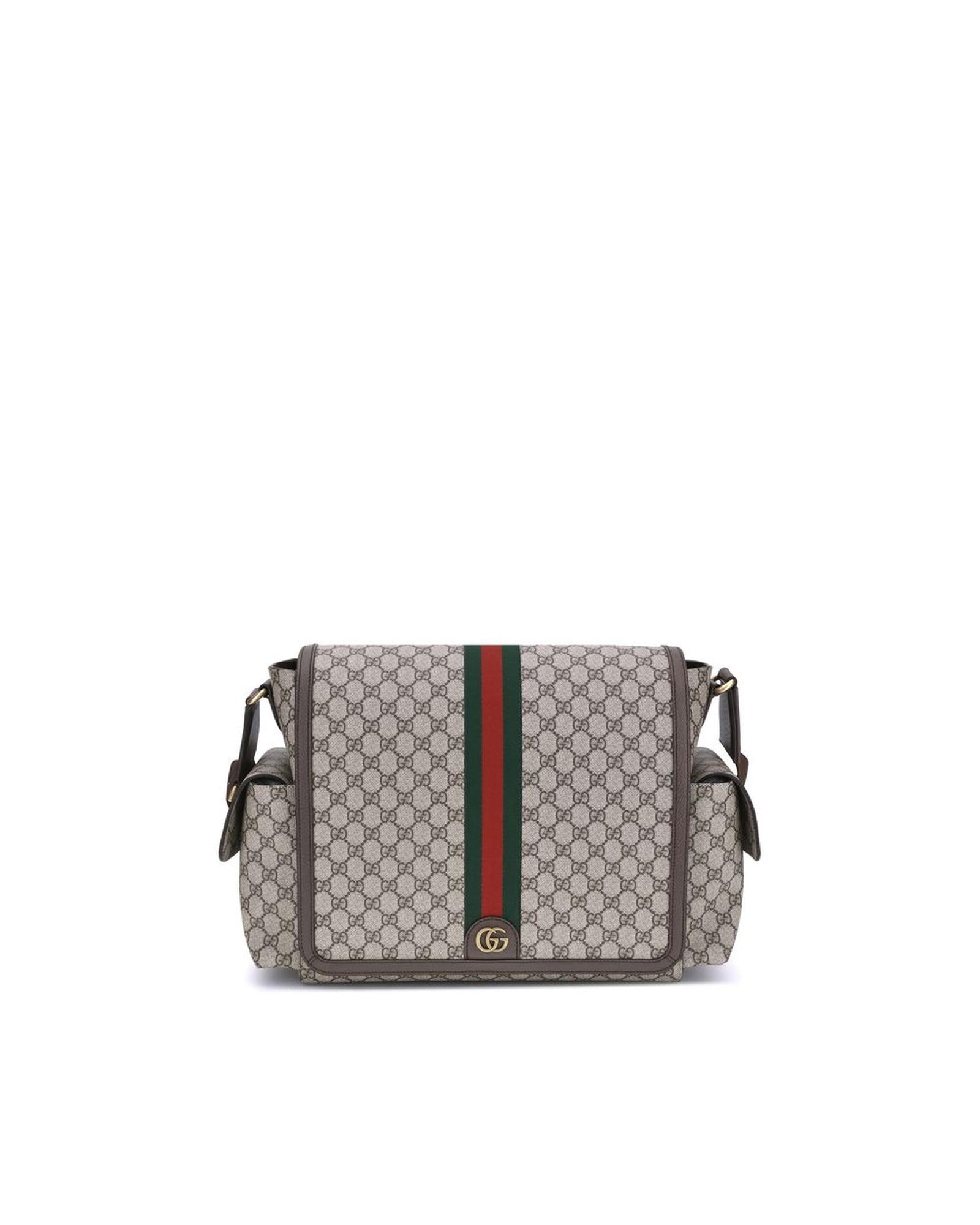 Gucci Monogram Diaper Bag with Stripe Men Multicolor Shoulder Bags