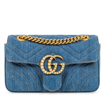 Gucci GG Marmont Mini - Denim