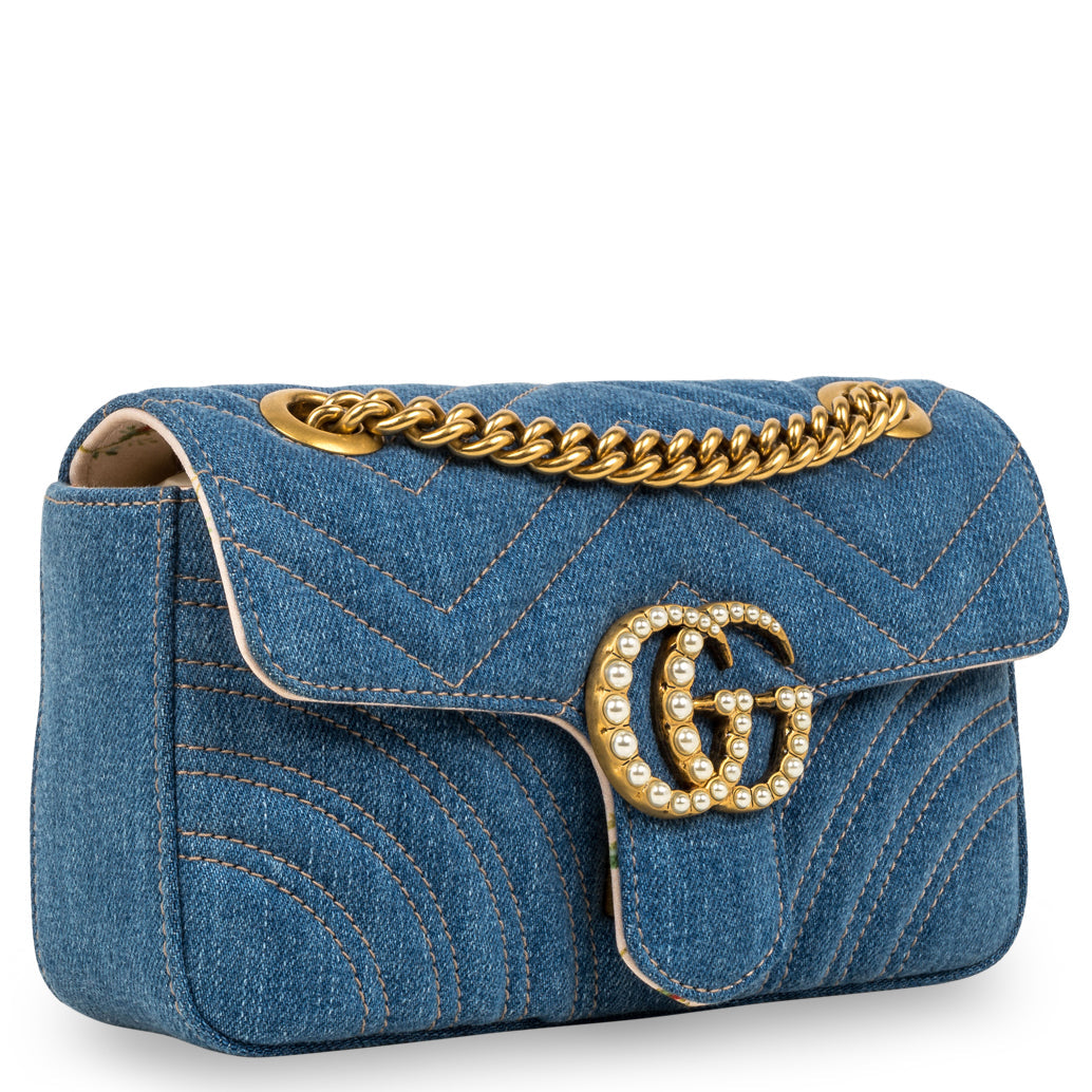 Gucci GG Marmont Mini - Denim