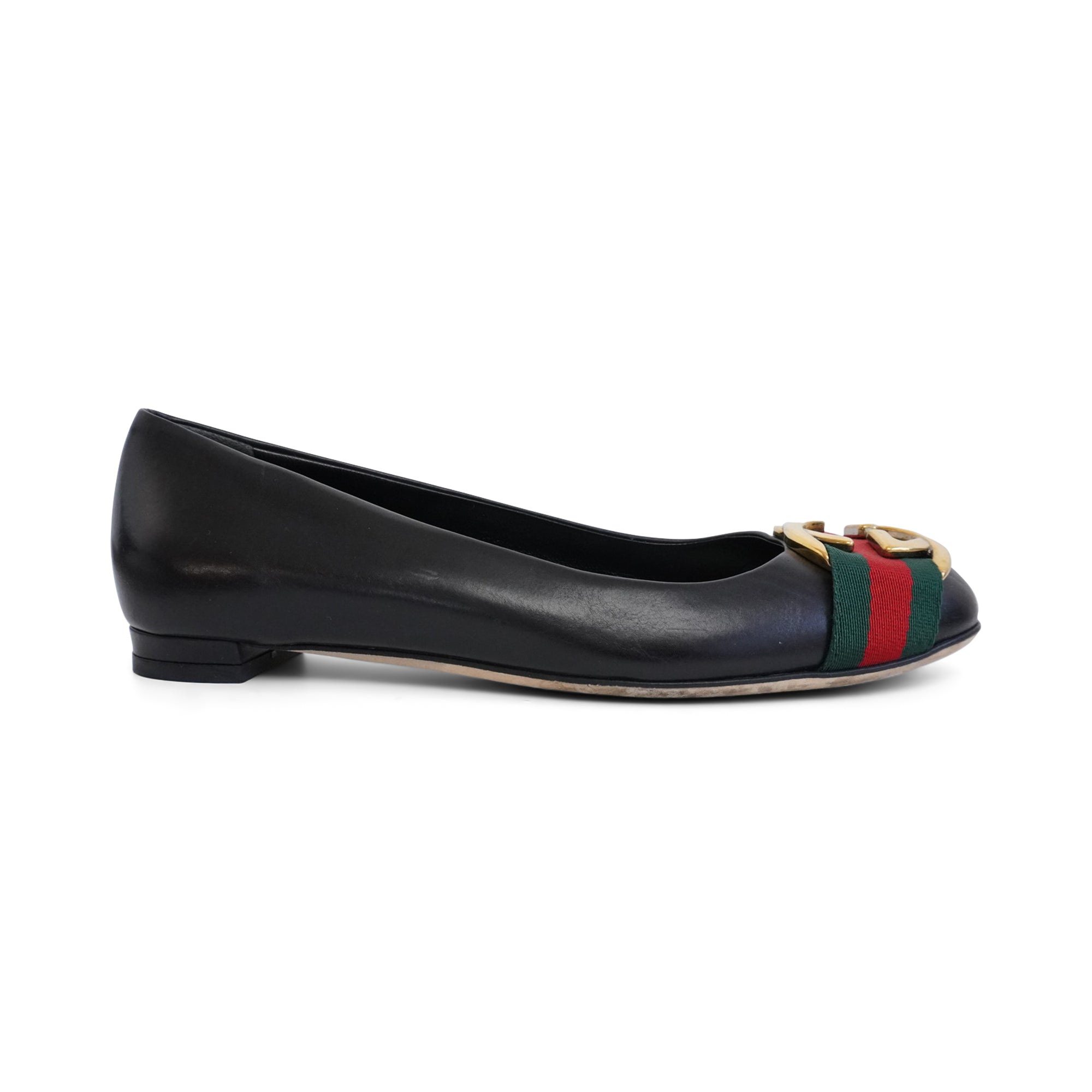 Gucci 'GG Racing Stripe' Flats - Women's 36.5