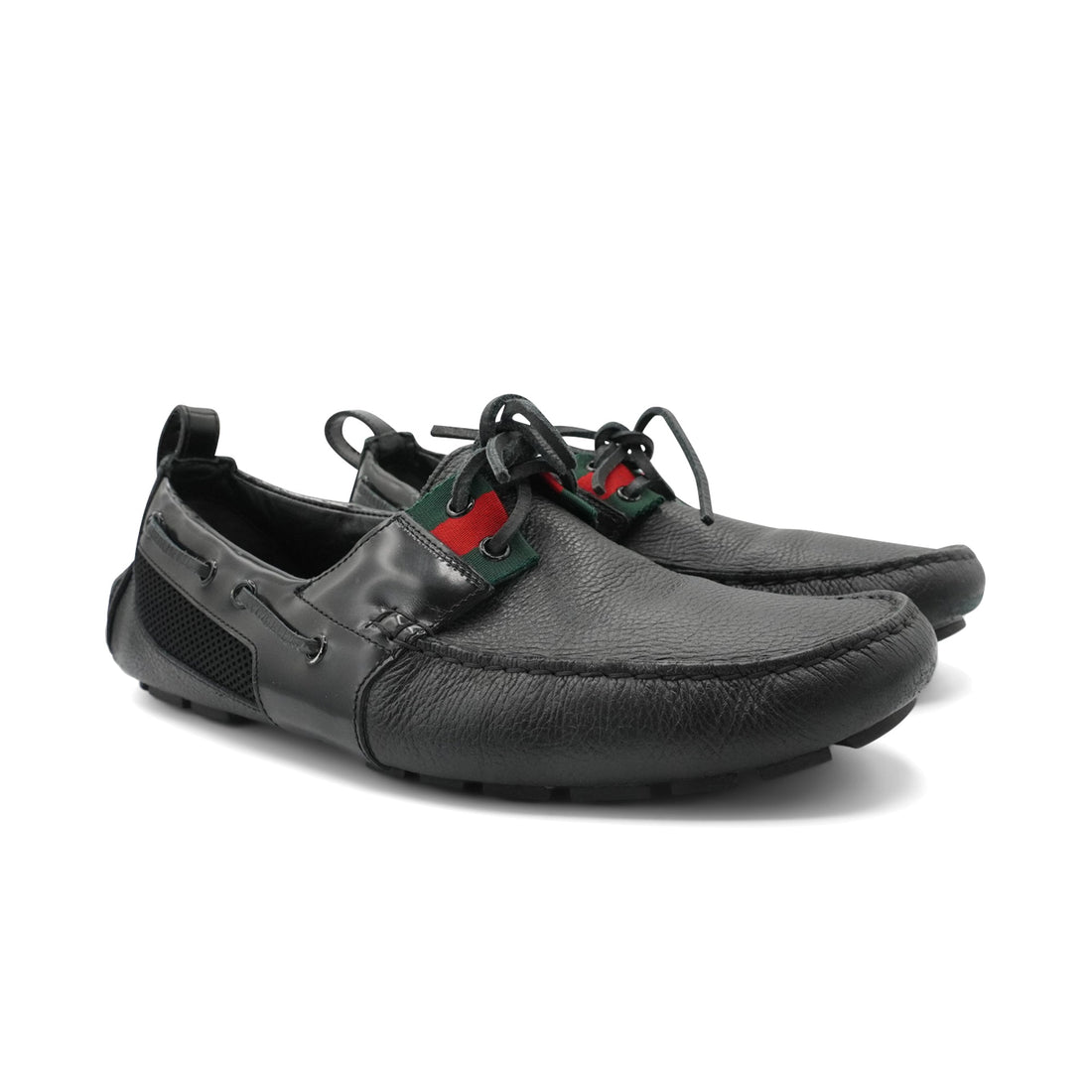 Gucci 'Web' Loafers - Men's 8.5