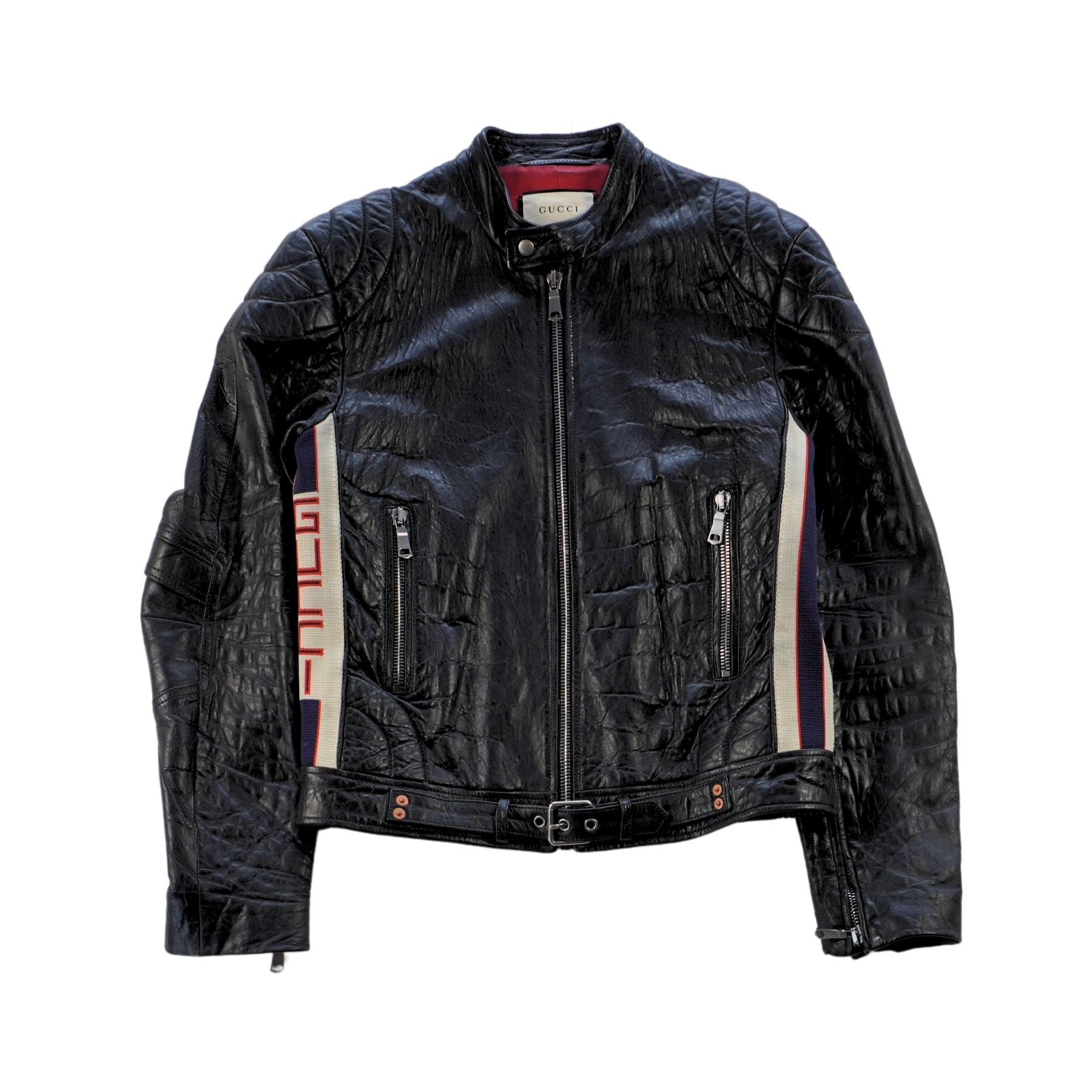 Gucci Moto Leather Jacket - Men's 48