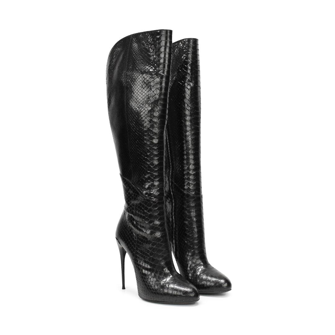 Gucci 'Kim' Python Boots - Women's 38.5