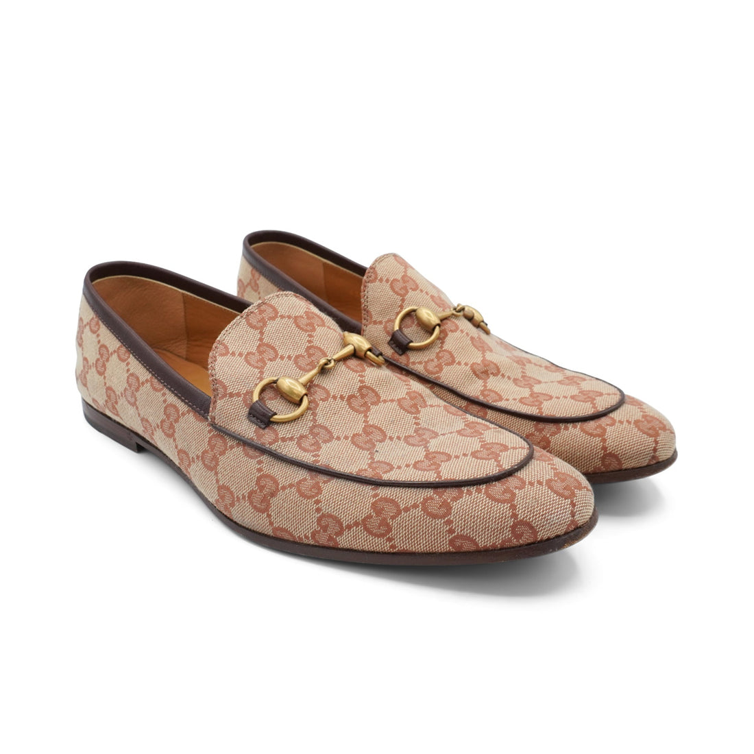 Gucci 'Jordaan' Monogram Loafers - Men's 7.5