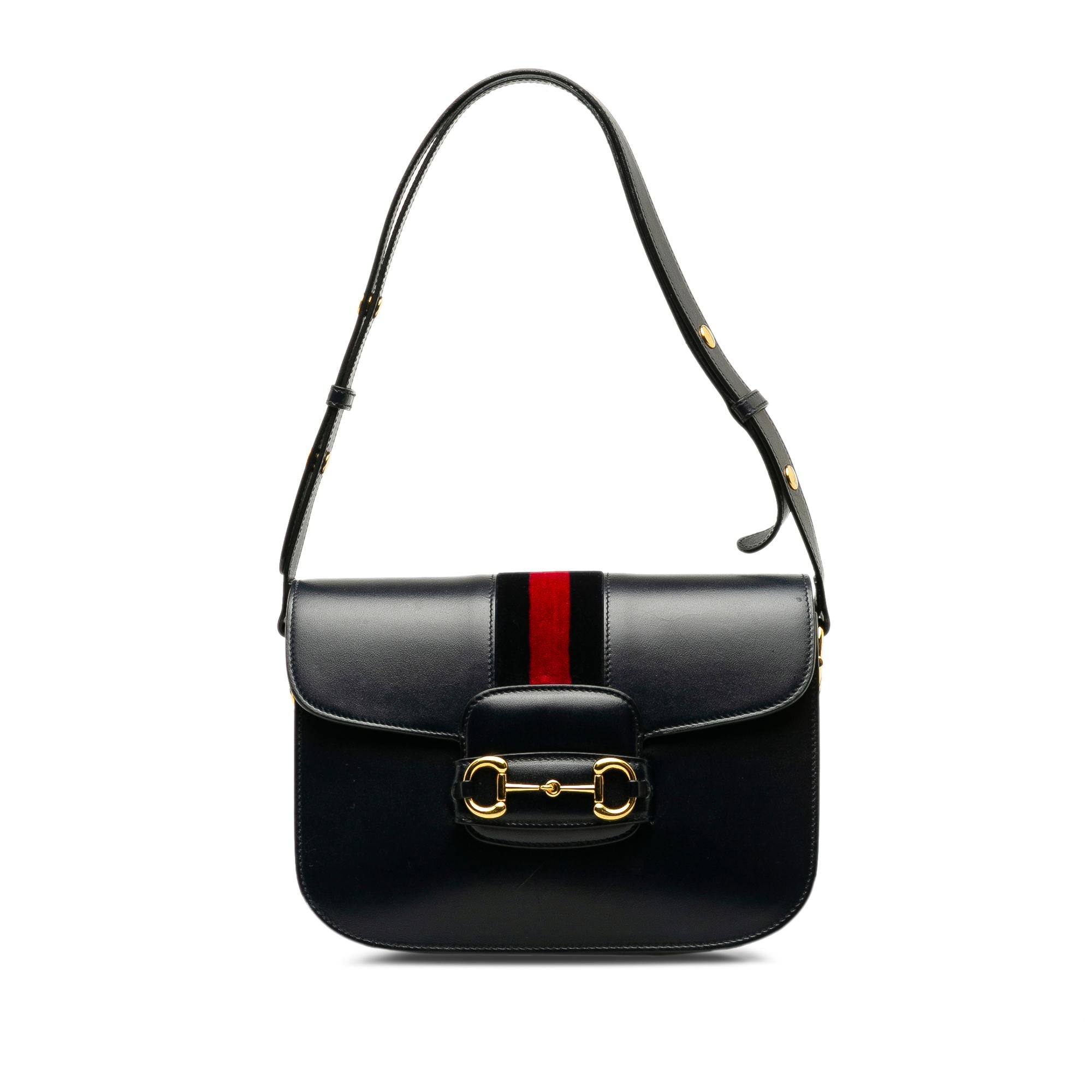 Gucci 1955 Horsebit Web Shoulder Bag (SHG-K3r9Rb)