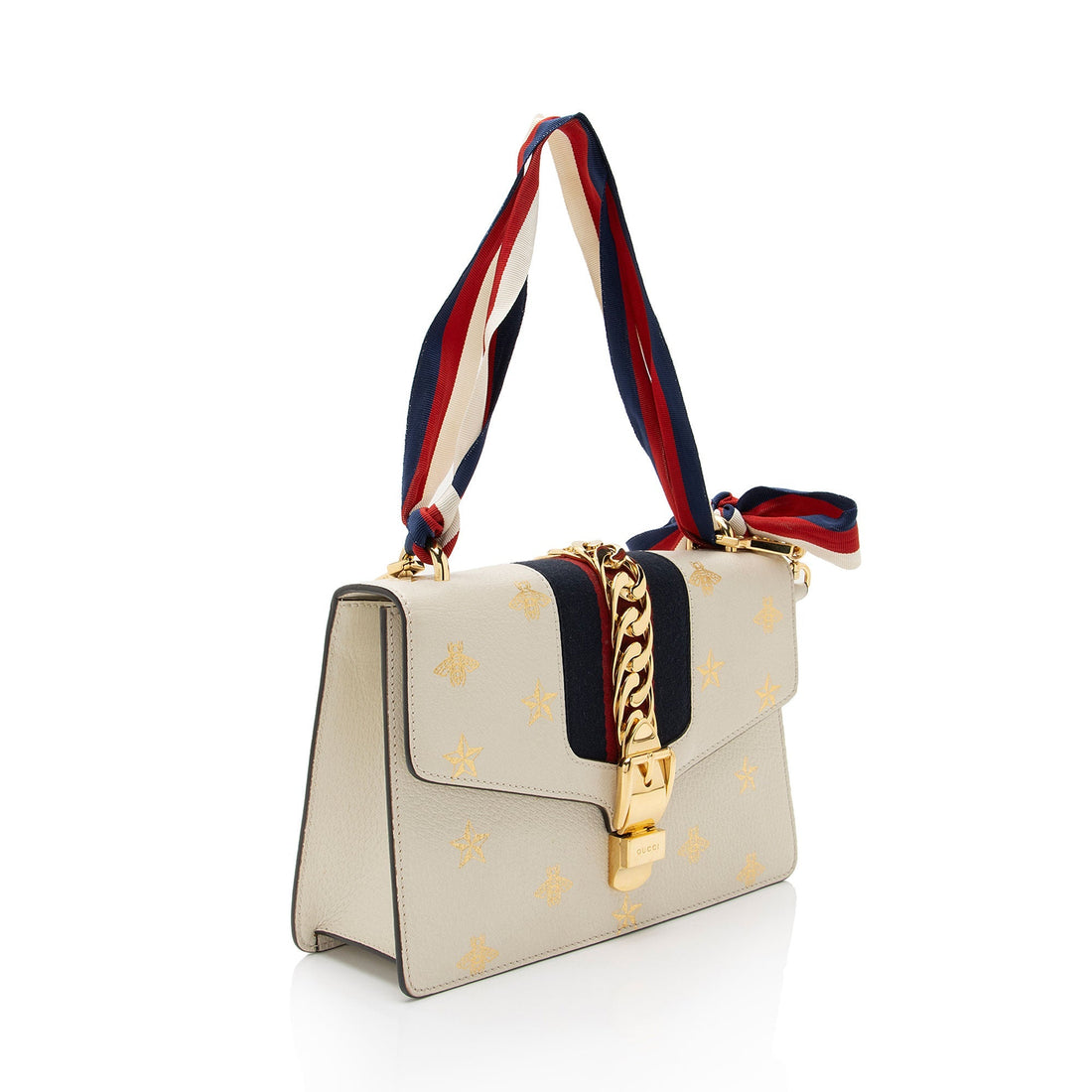 Gucci Calfskin Bee & Star Sylvie Small Shoulder Bag