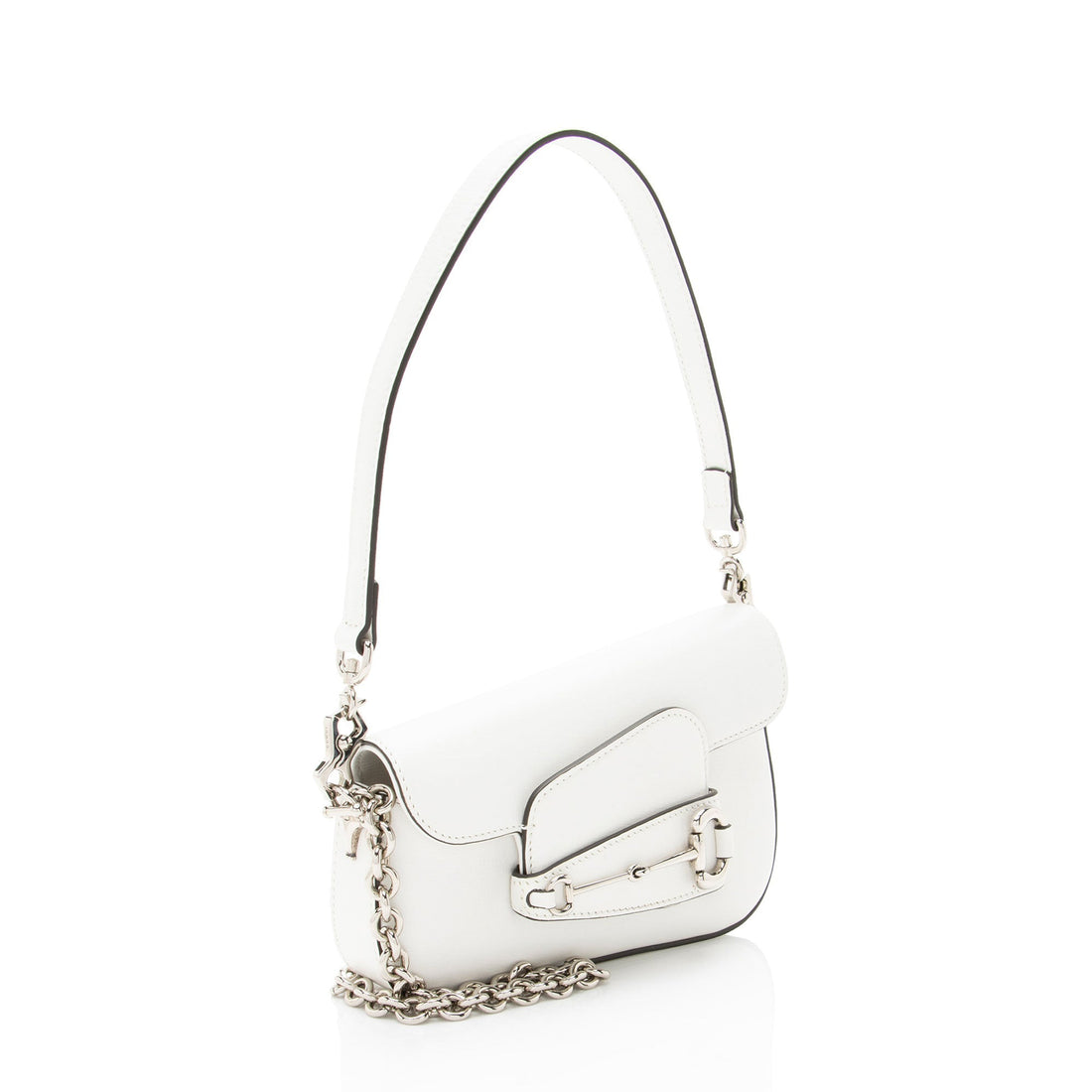 Gucci Calfskin Horsebit 1955 Asymmetric Mini Shoulder Bag