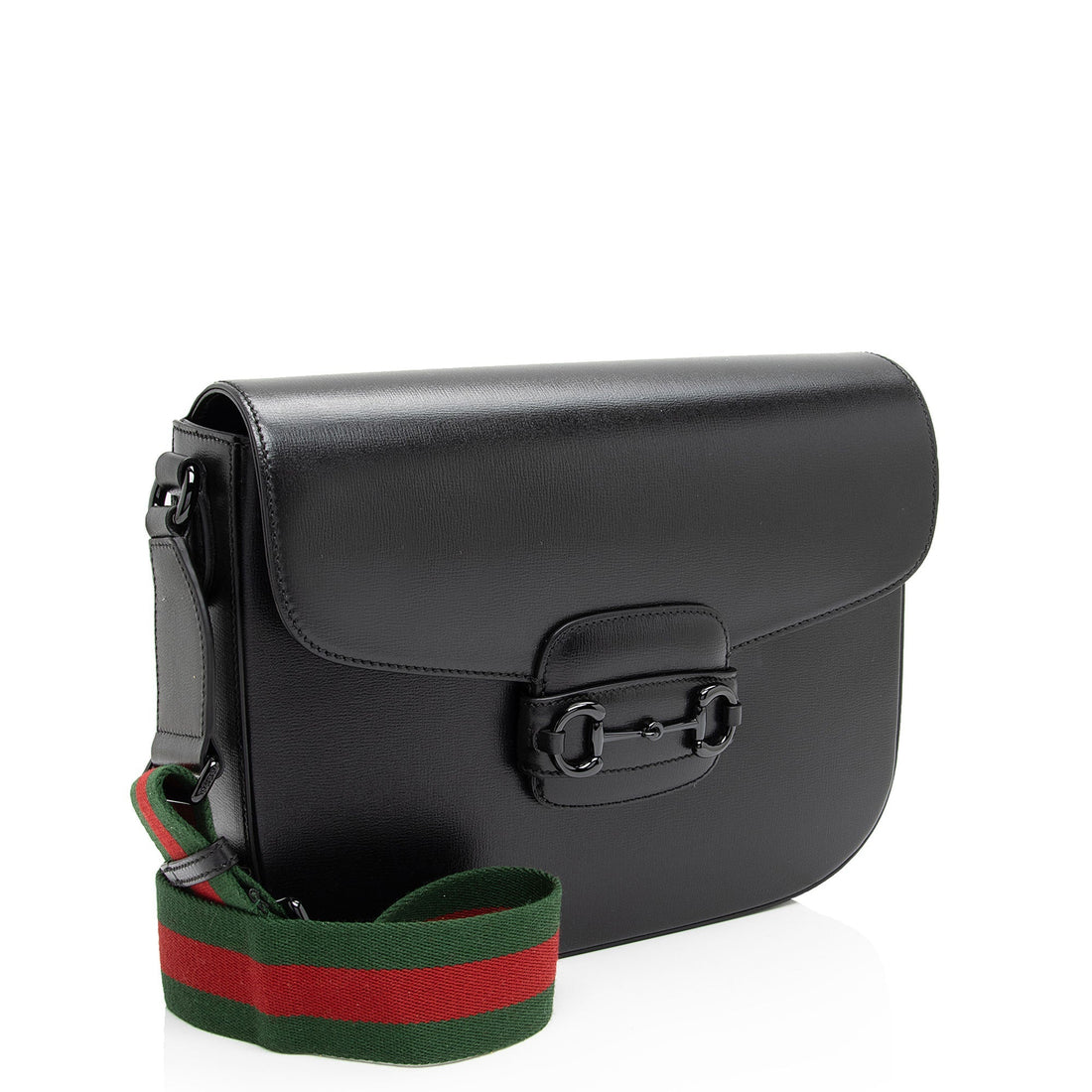 Gucci Calfskin Web Horsebit 1955 Shoulder Bag (SHF-SQoWjr)