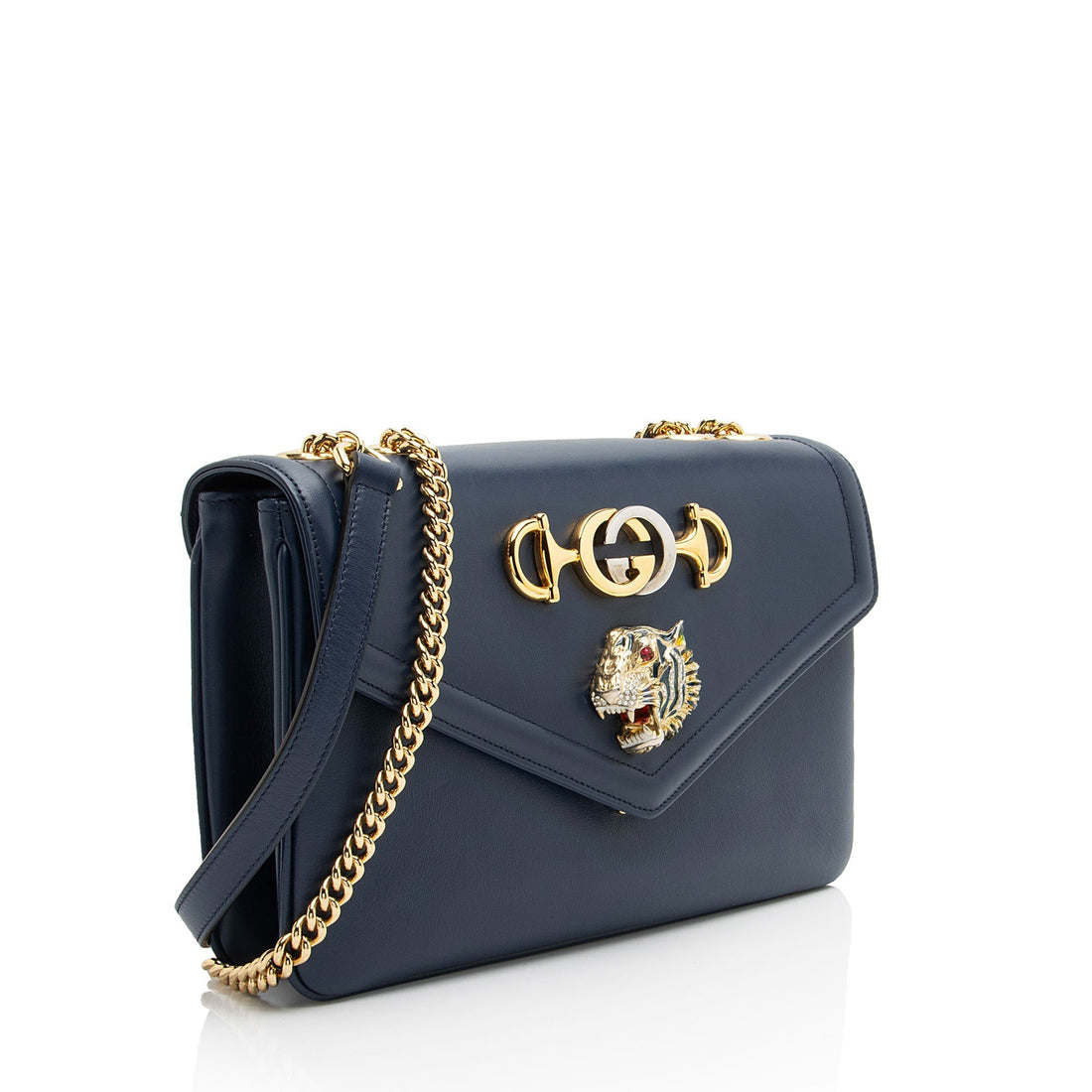 Gucci Calfskin Rajah Zumi Medium Shoulder Bag (SHF-bv9Xhf)