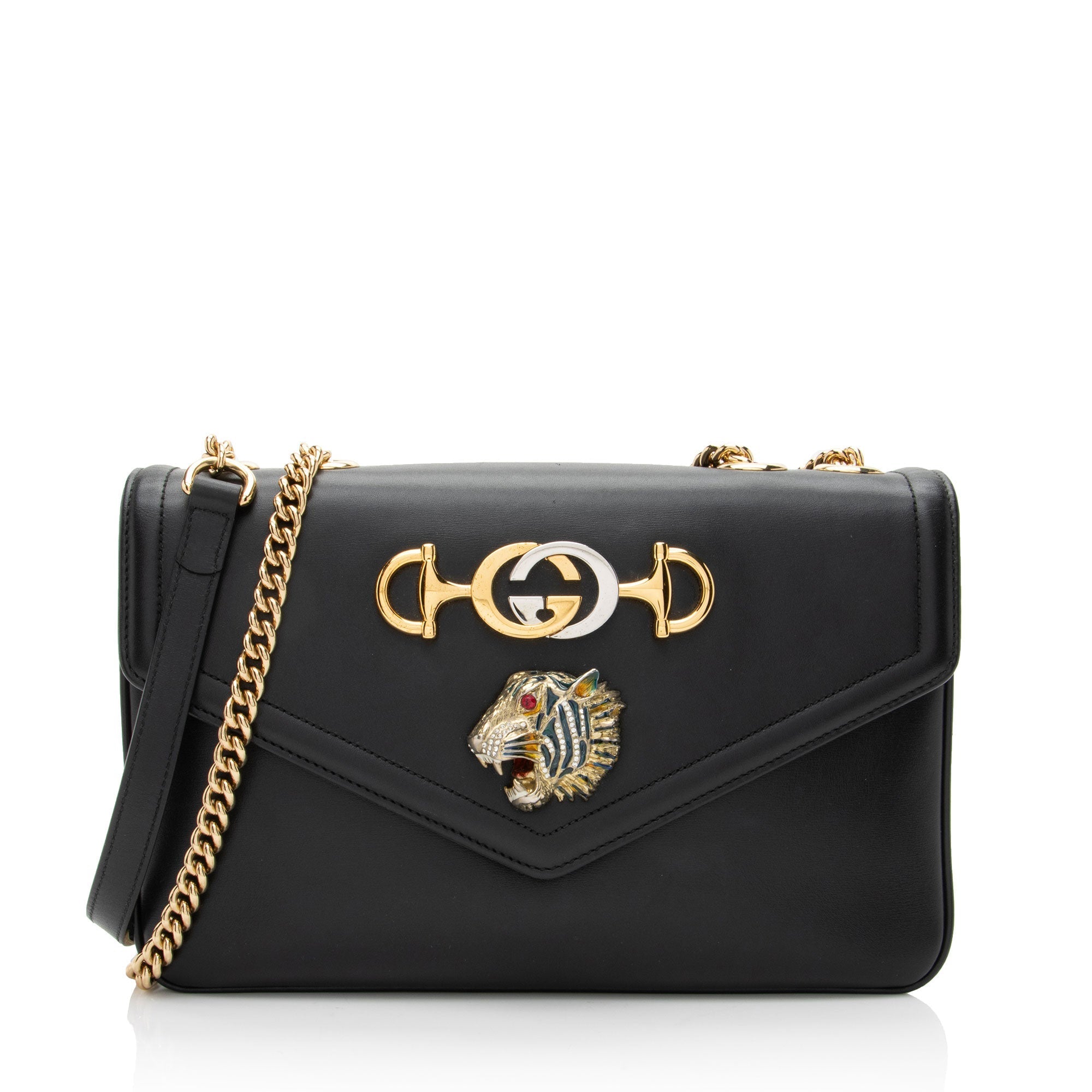 Gucci Calfskin Rajah Zumi Medium Shoulder Bag