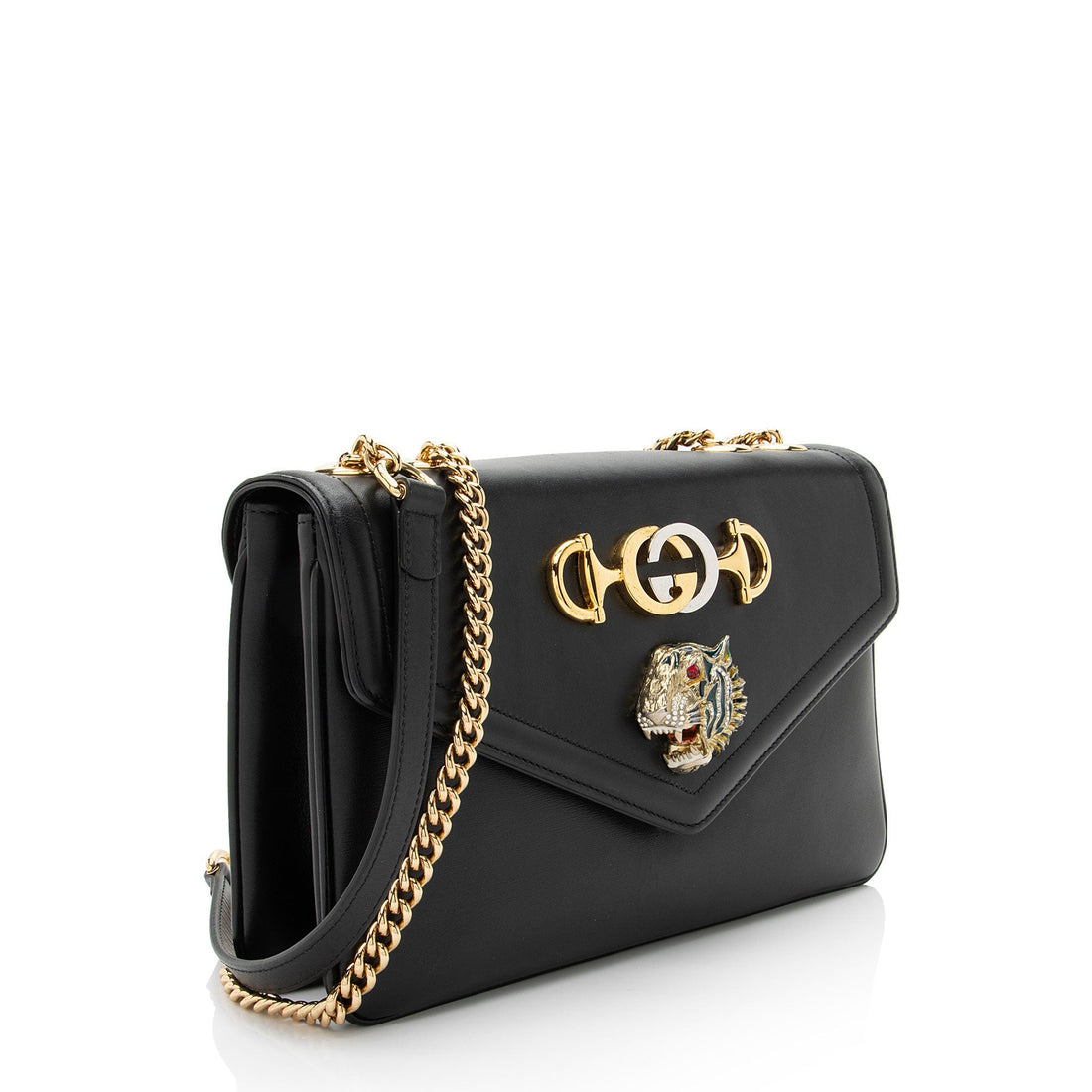 Gucci Calfskin Rajah Zumi Medium Shoulder Bag
