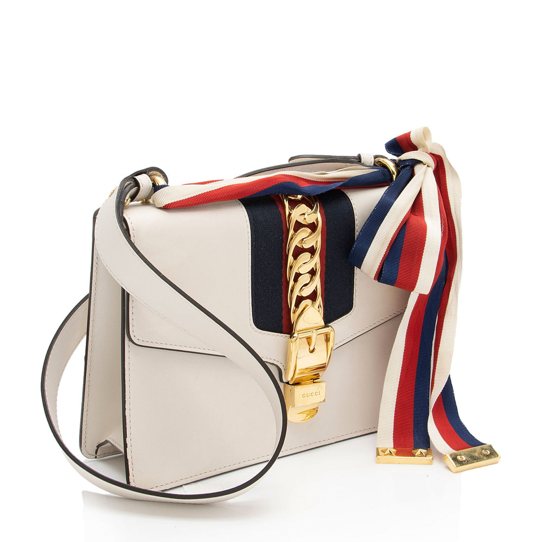 Gucci Calfskin Sylvie Small Shoulder Bag (SHF-zJc6rU)