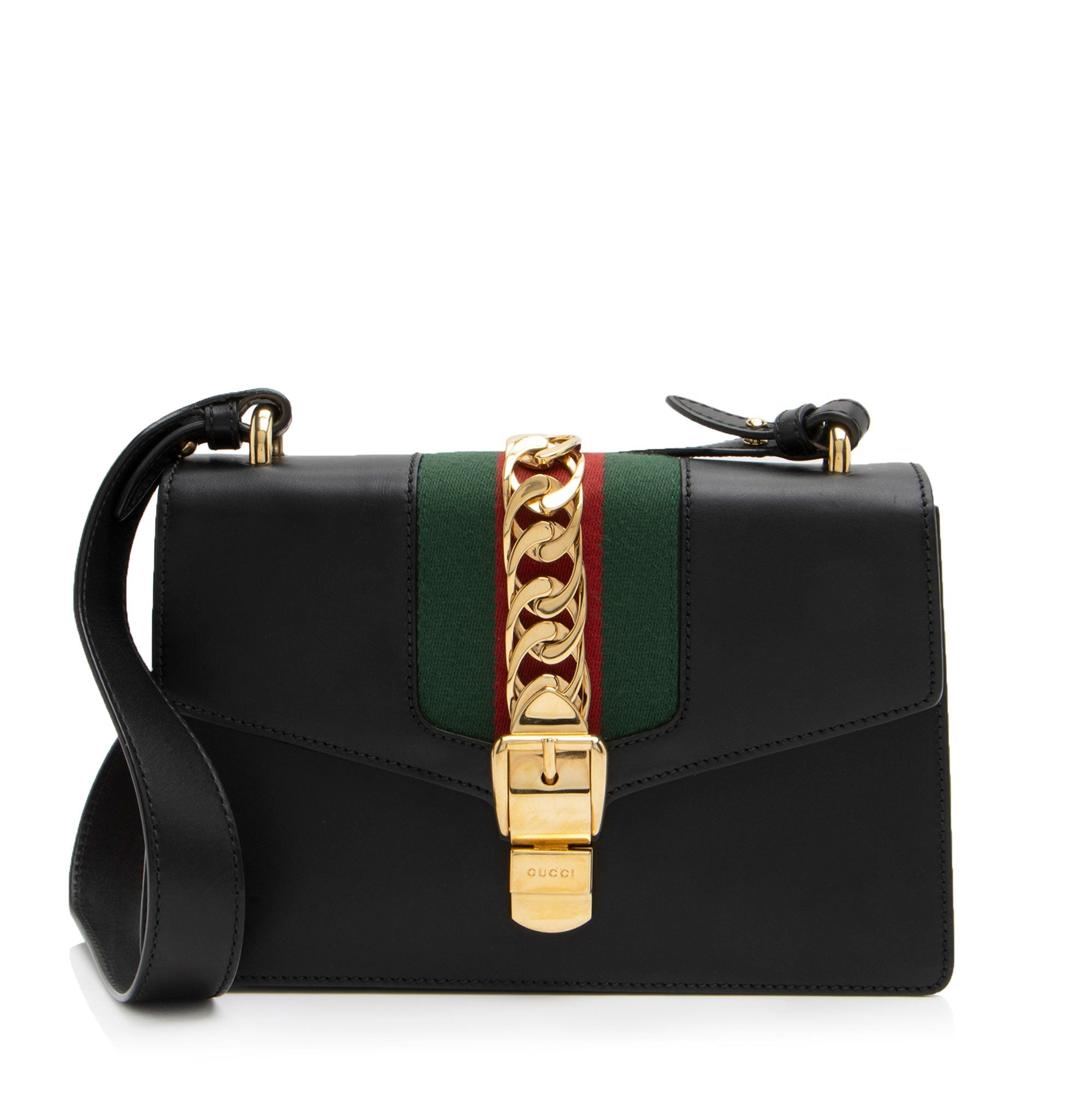 Gucci Calfskin Sylvie Small Shoulder Bag (SHF-0C37e0)