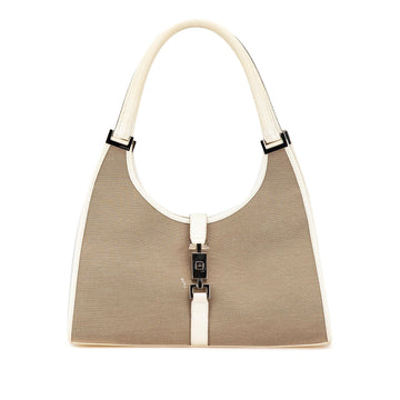 Gucci Canvas Jackie Bardot Shoulder Bag