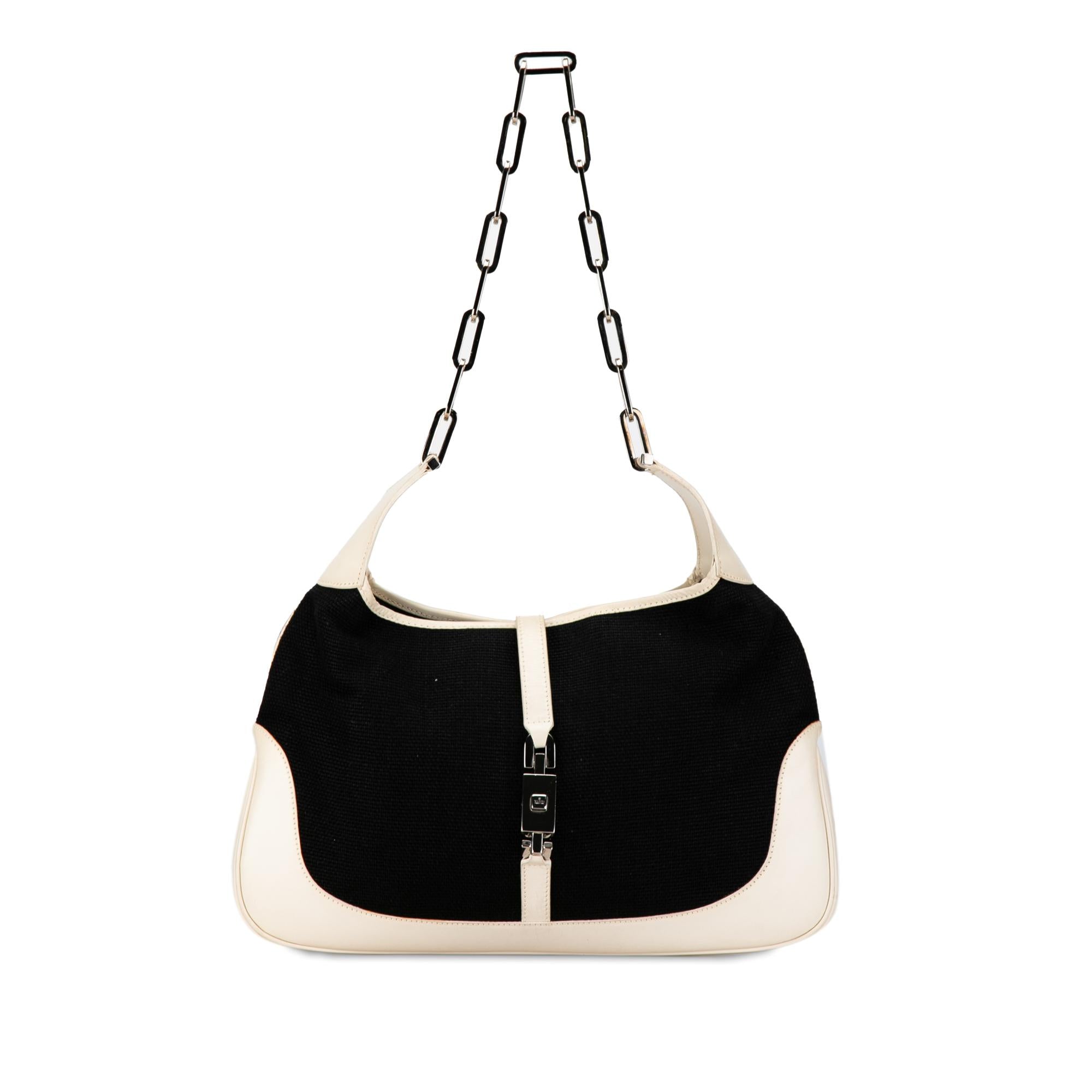 Gucci Canvas Jackie Chain Shoulder Bag (SHG-MLndgI)
