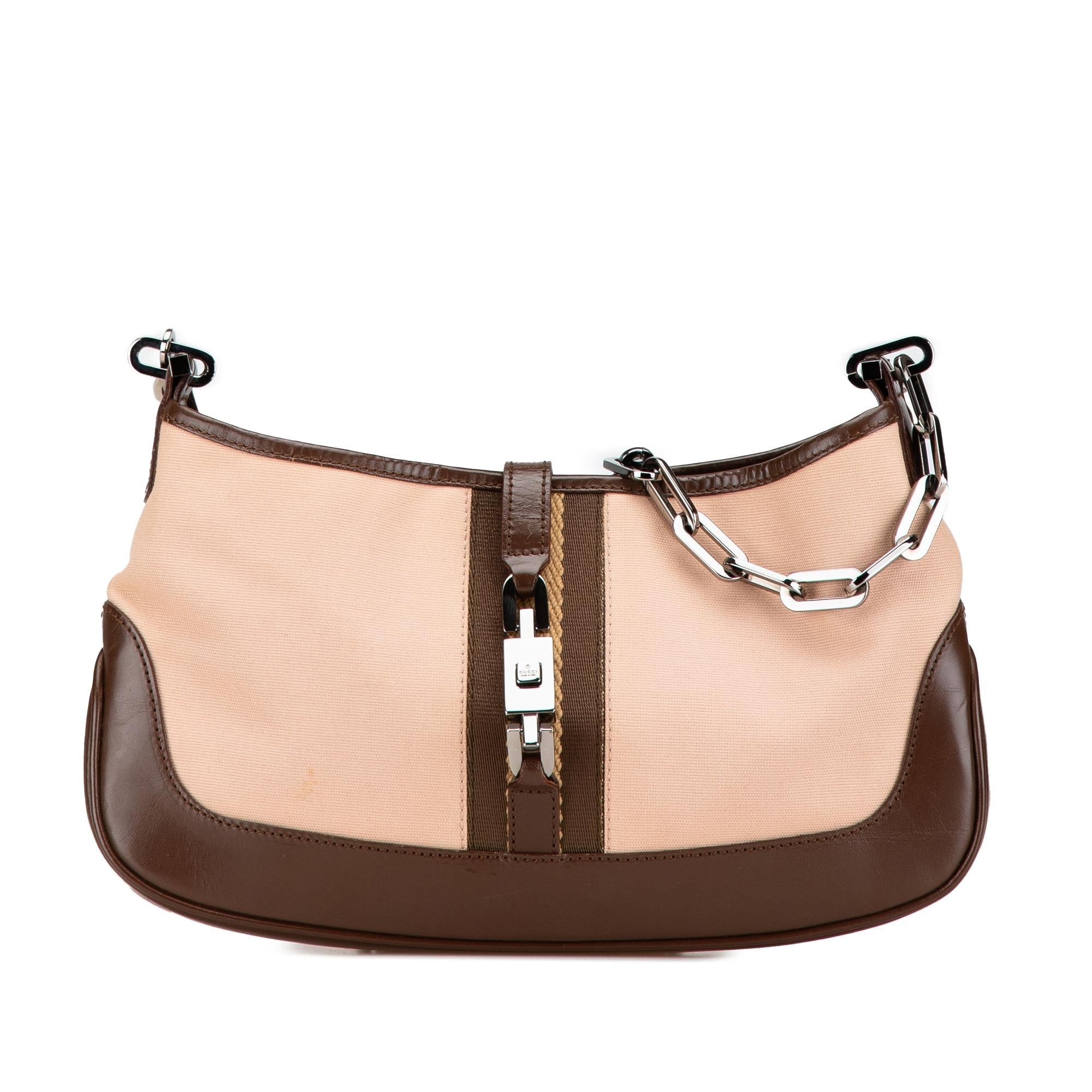 Gucci Canvas Jackie Chain Shoulder Bag