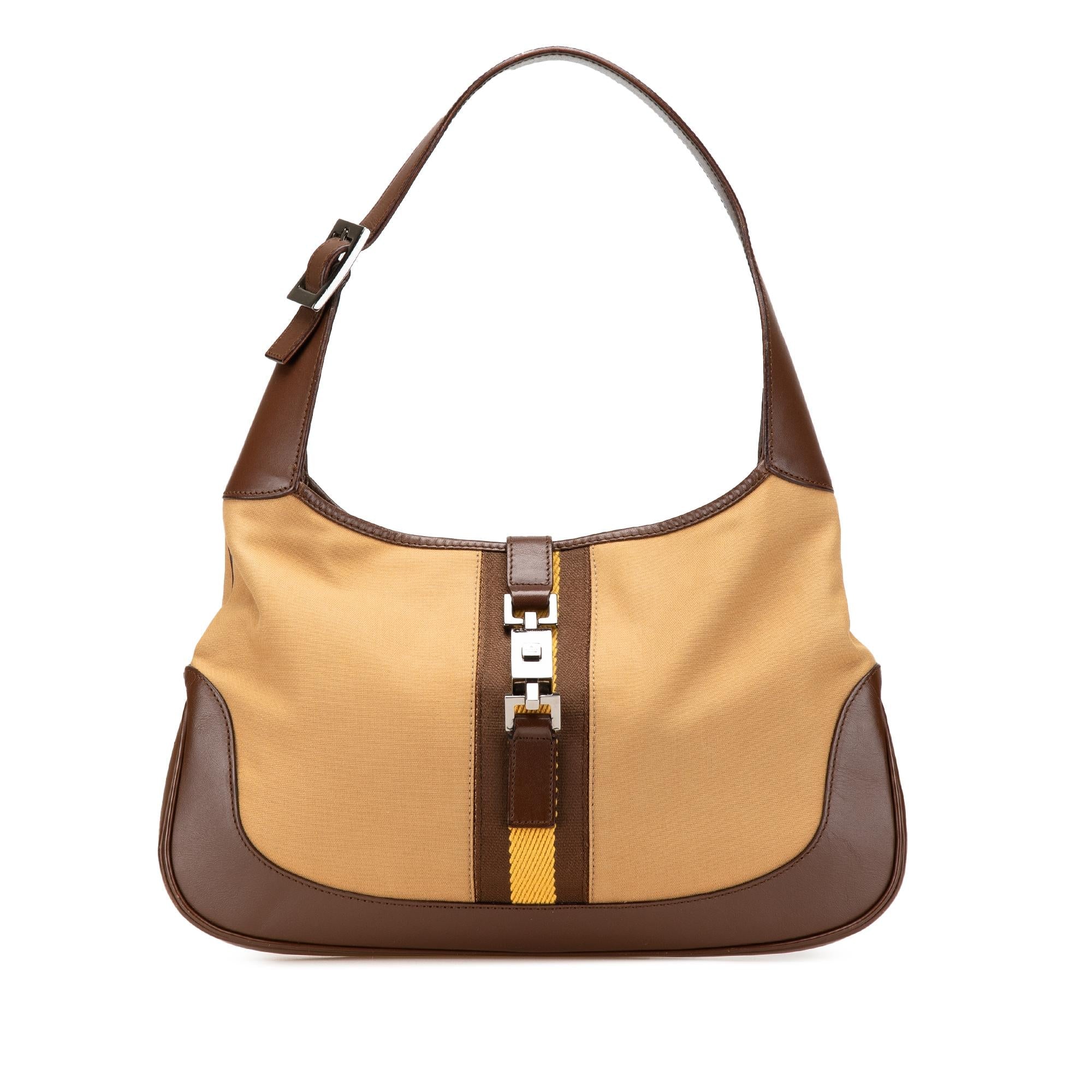 Gucci Canvas Web Jackie Shoulder Bag