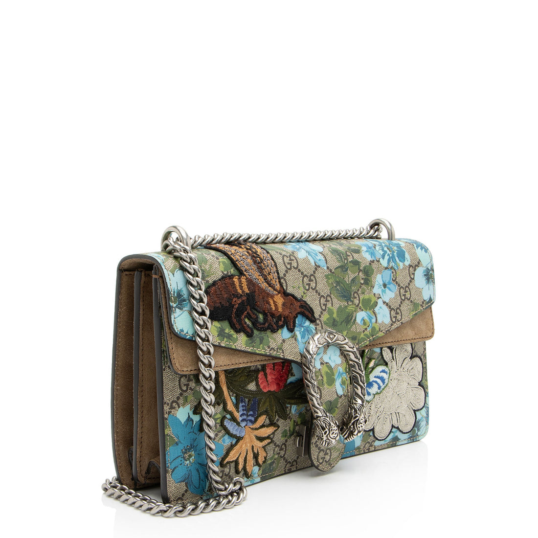 Gucci GG Supreme Blooms Embroidered Dionysus Small Shoulder Bag