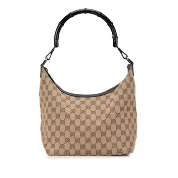 Gucci GG Canvas Bamboo Shoulder Bag (SHG-jAsRoJ)