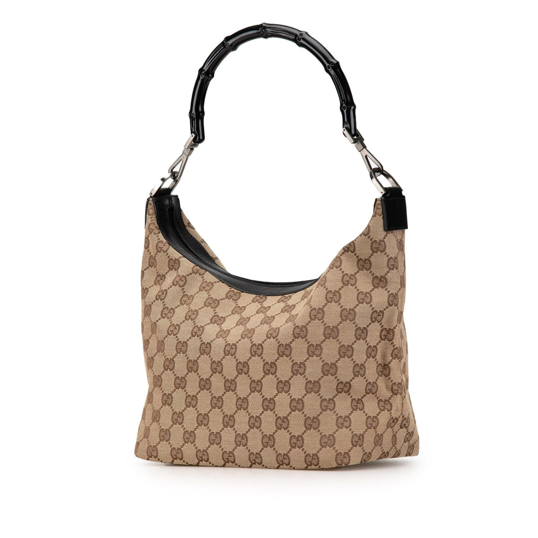 Gucci GG Canvas Bamboo Shoulder Bag (SHG-jAsRoJ)