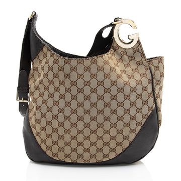 Gucci GG Canvas Charlotte Medium Shoulder Bag (SHF-2fr7e3)