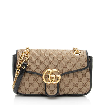 Gucci Matelasse GG Canvas GG Marmont Small Flap Shoulder Bag