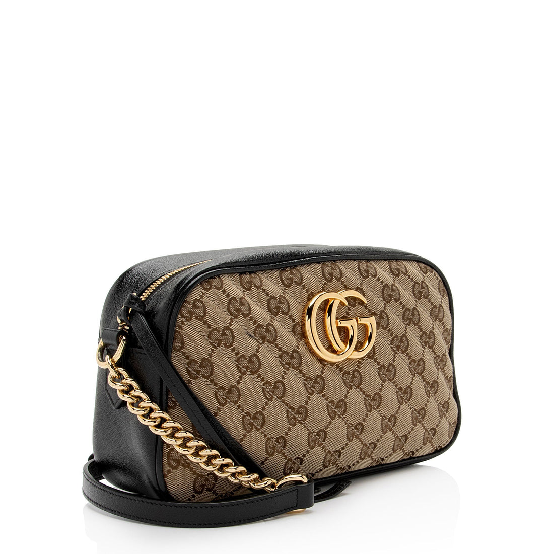Gucci GG Canvas GG Marmont Small Shoulder Bag (SHF-6MAduD)