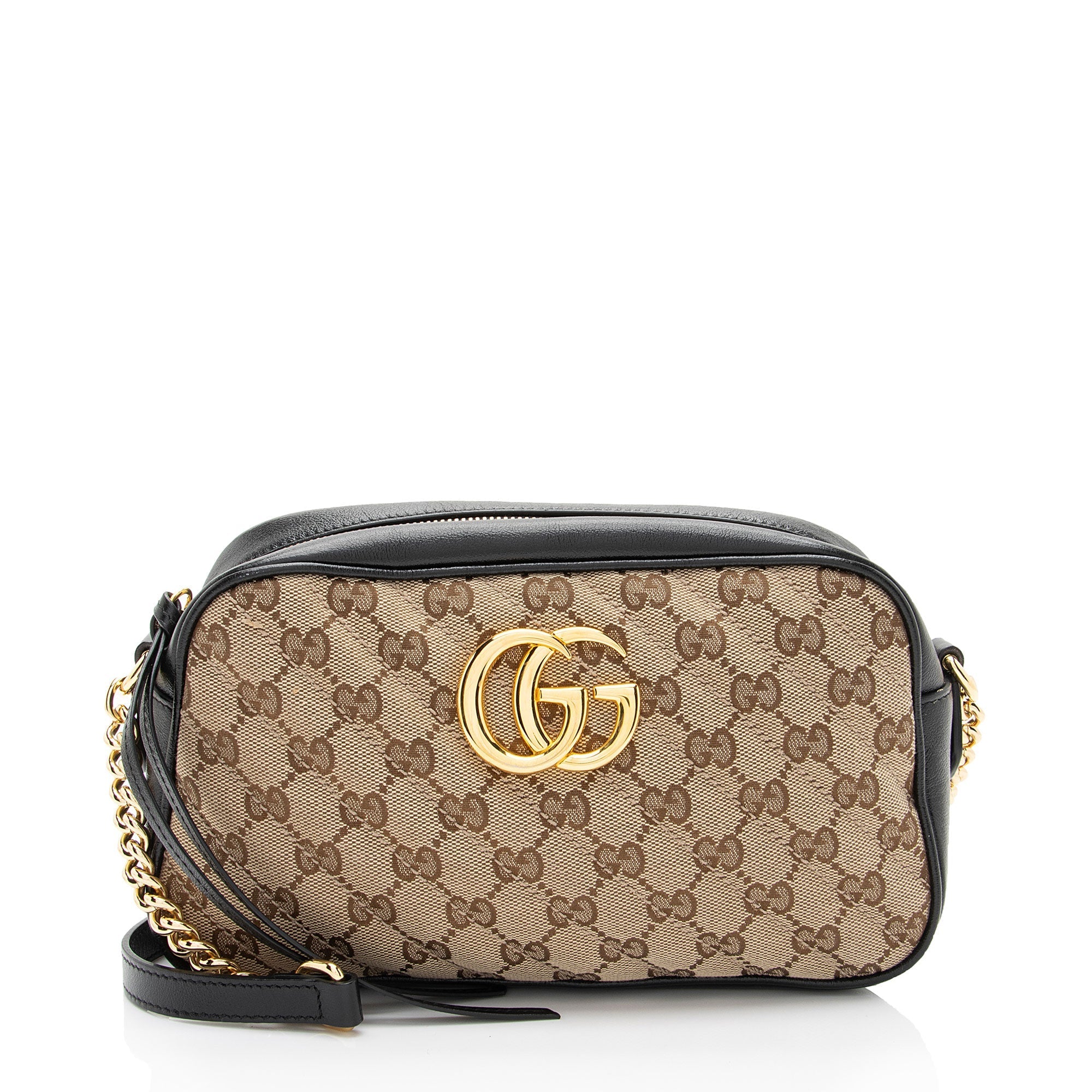 Gucci GG Canvas GG Marmont Small Shoulder Bag (SHF-vFaifH)