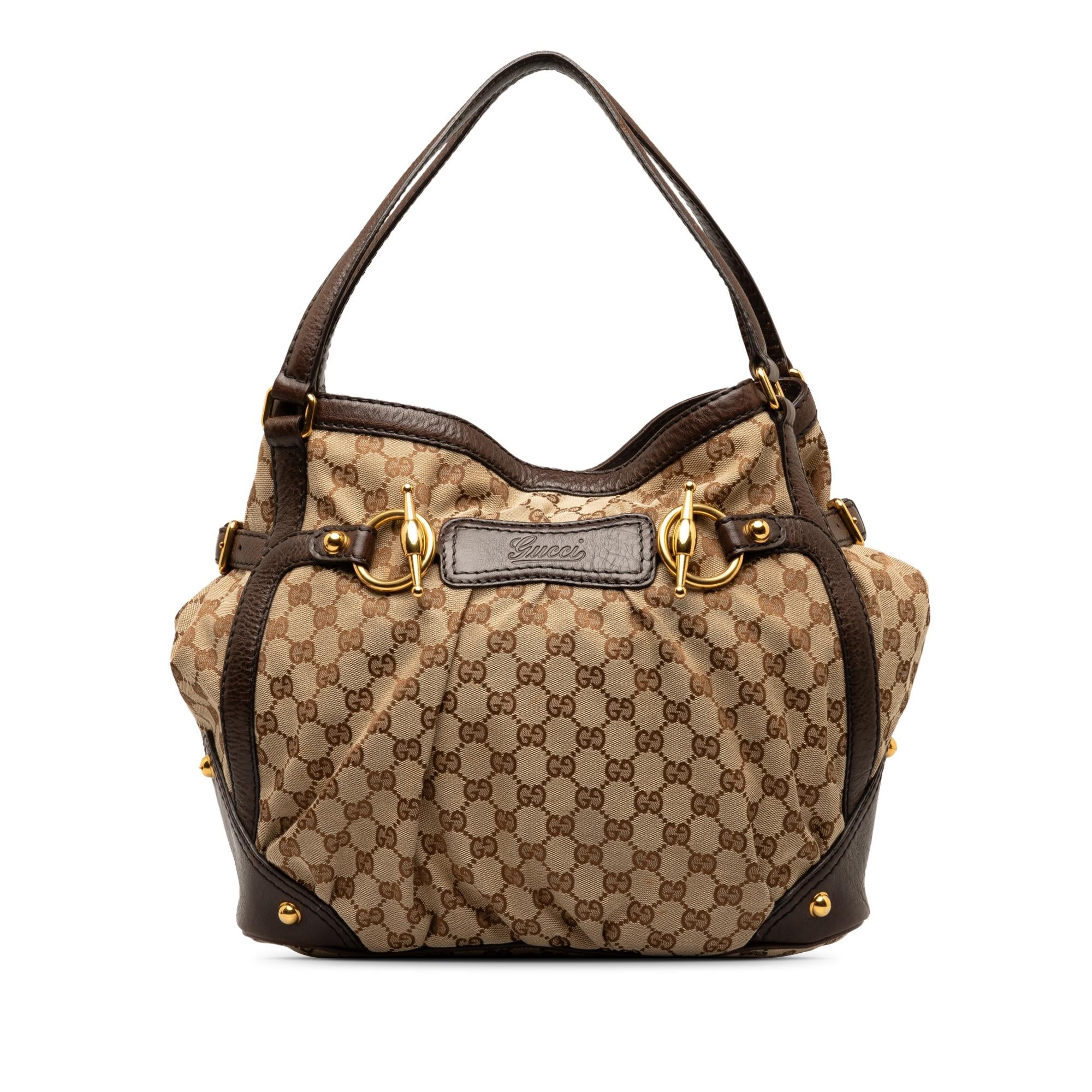 Gucci GG Canvas Jockey Shoulder Bag (SHG-CIMJ65)