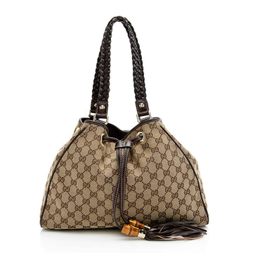 Gucci GG Canvas Peggy Shoulder Bag (SHF-21692)