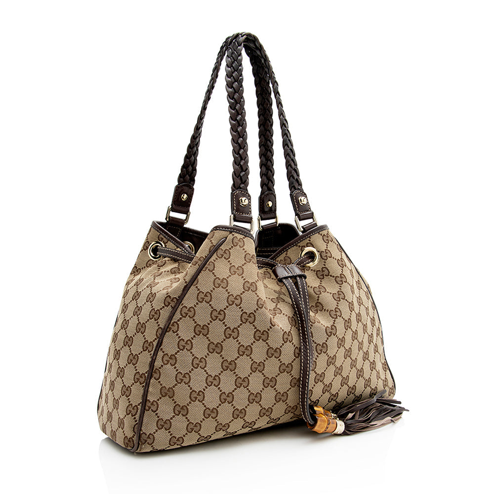 Gucci GG Canvas Peggy Shoulder Bag (SHF-21692)