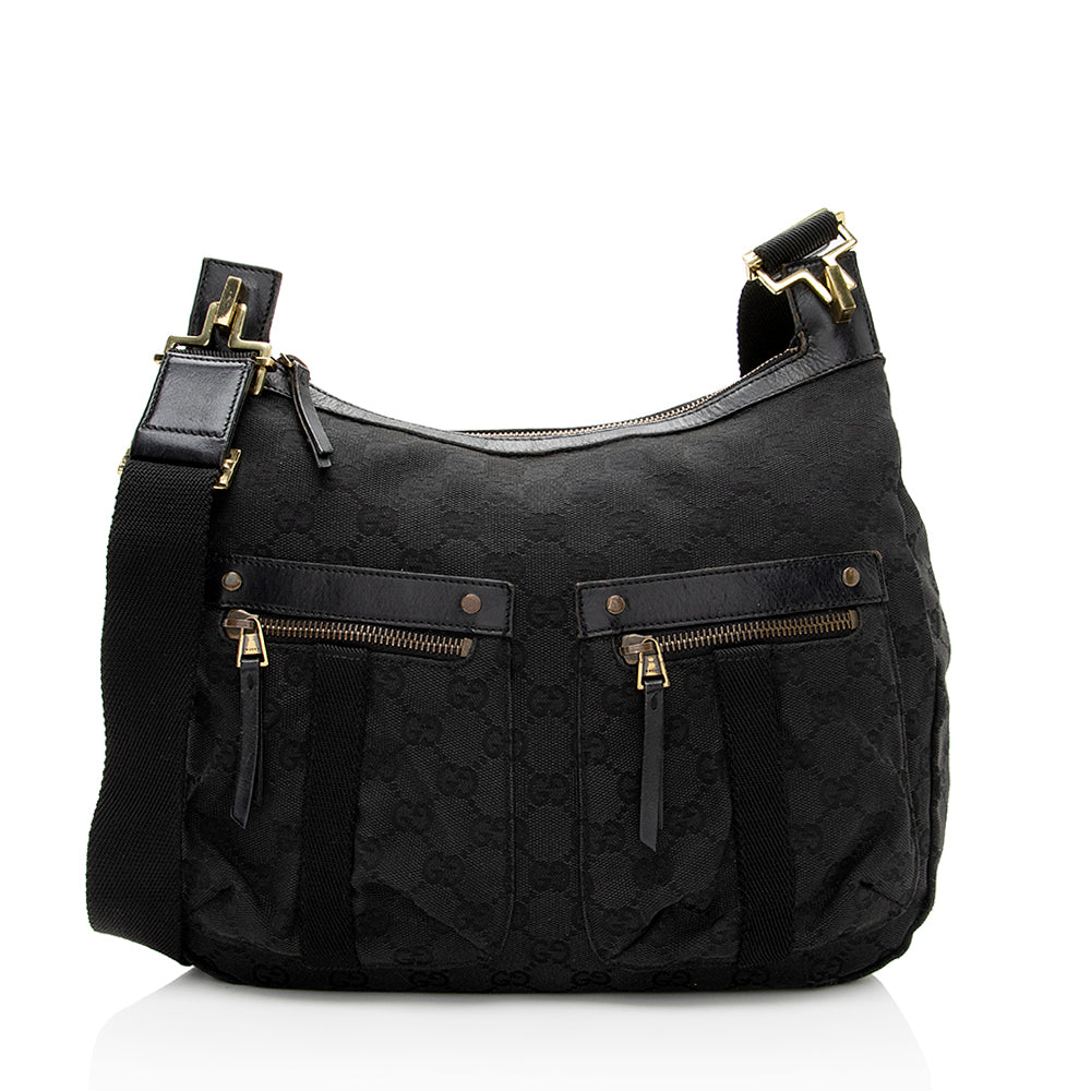 Gucci GG Canvas Pocket Shoulder Bag (SHF-19921)