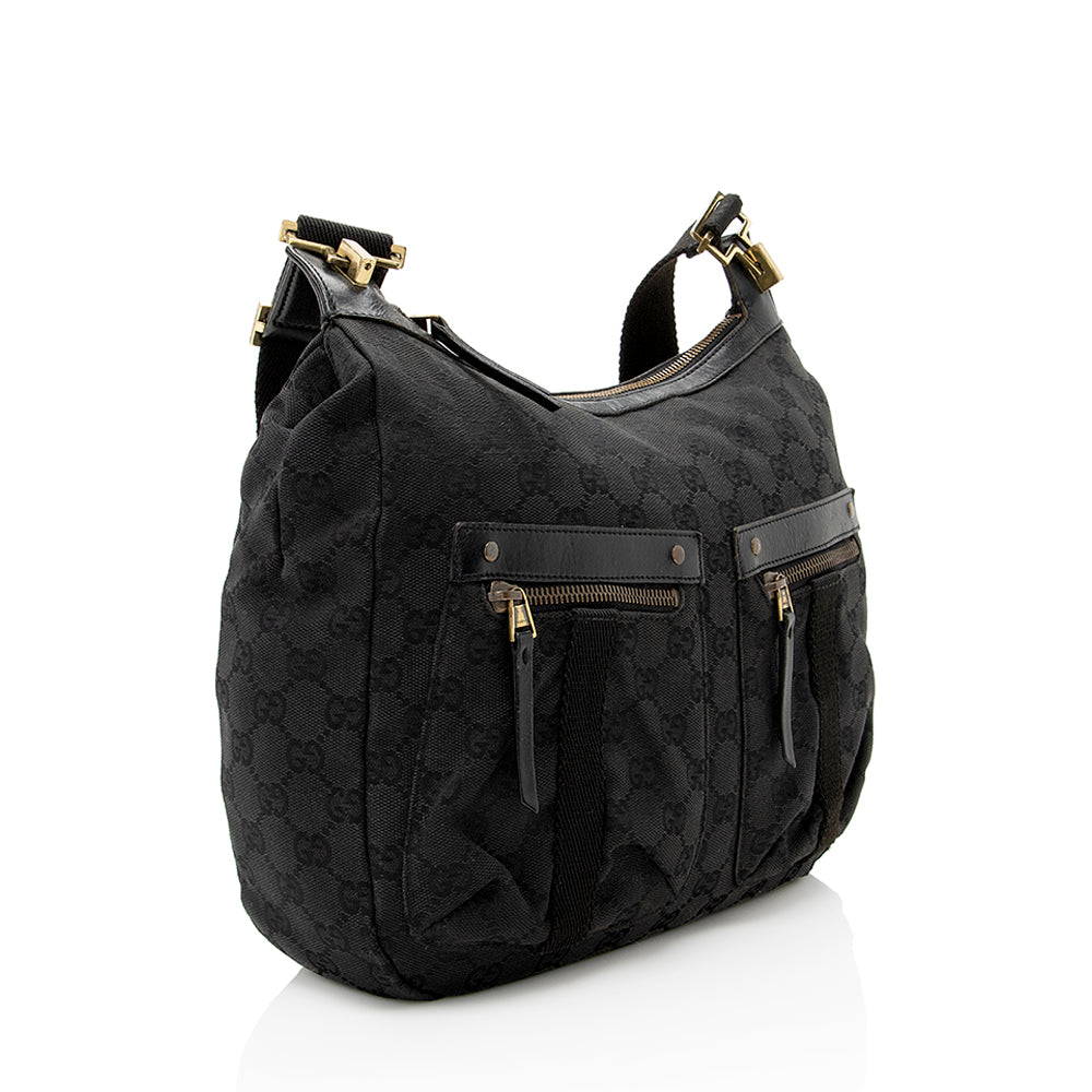 Gucci GG Canvas Pocket Shoulder Bag (SHF-19921)