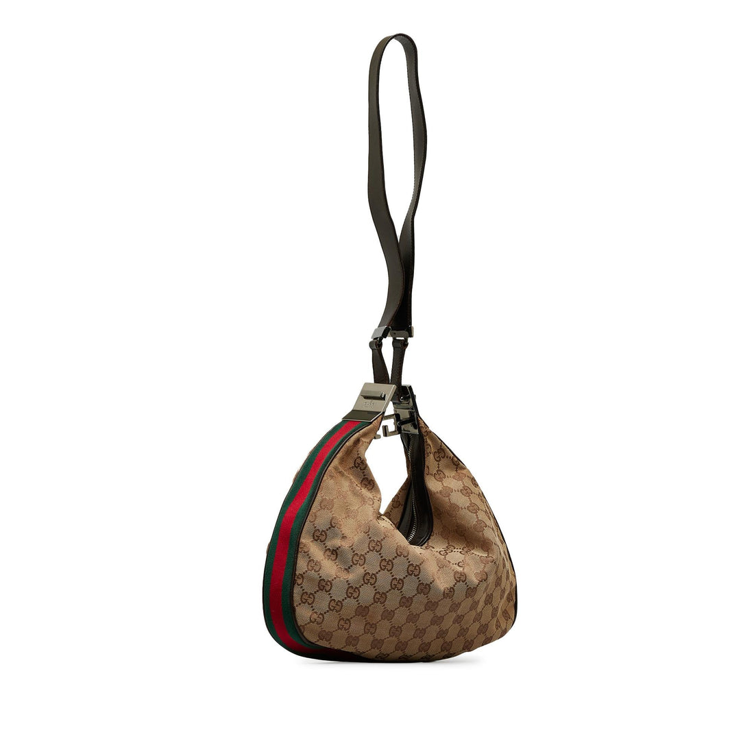 Gucci GG Canvas Web Shoulder Bag (SHG-bPA5xC)