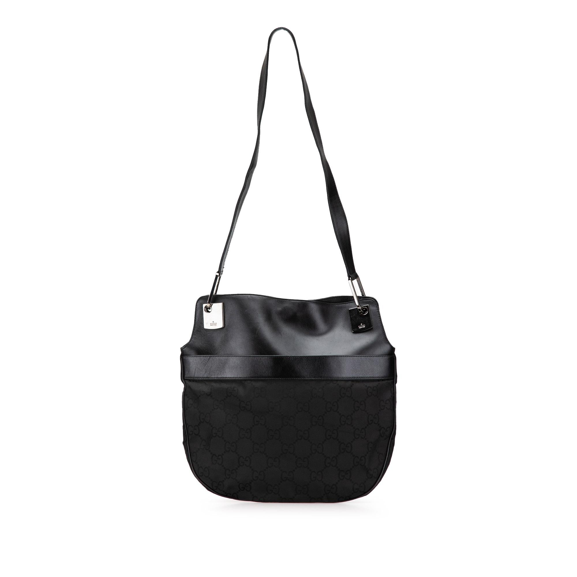 Gucci GG Canvas and Leather Shoulder Bag