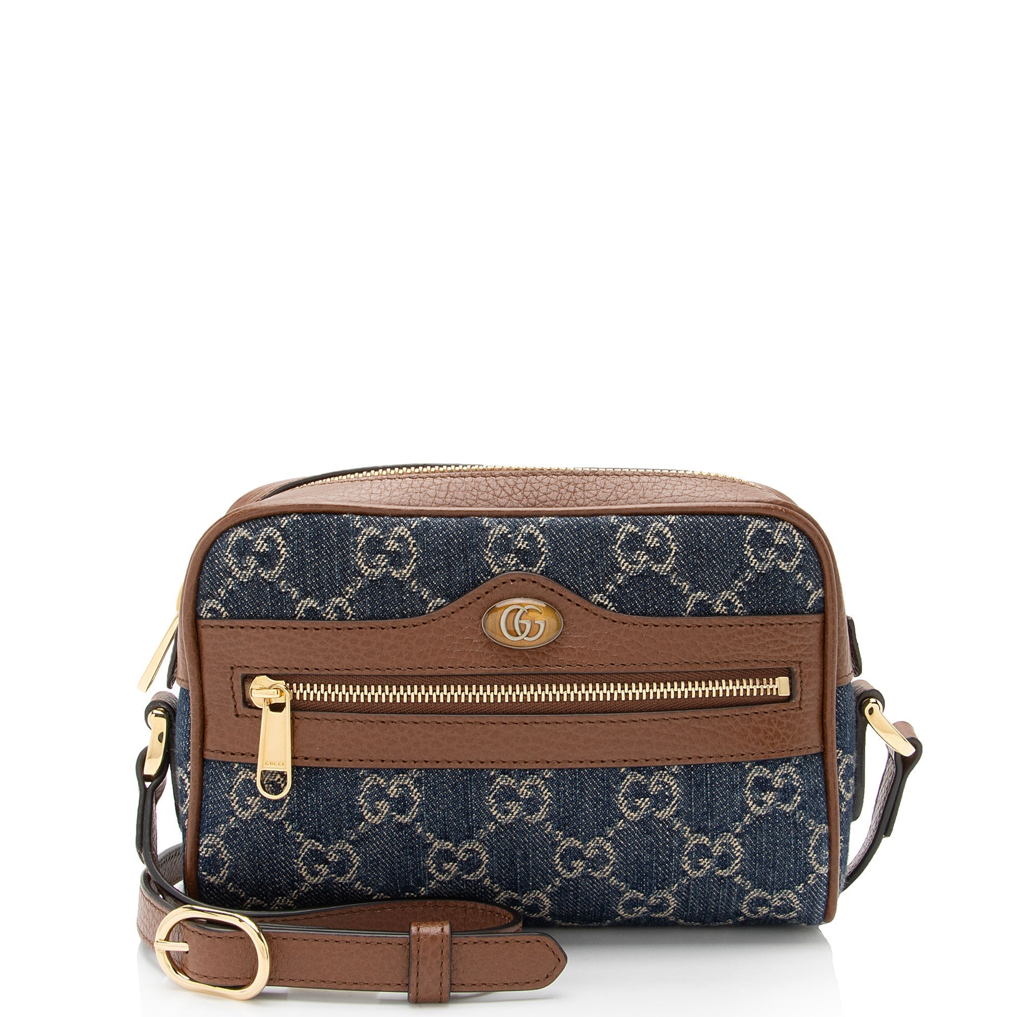 Gucci GG Denim Ophidia Mini Shoulder Bag (SHF-SFY9LT)