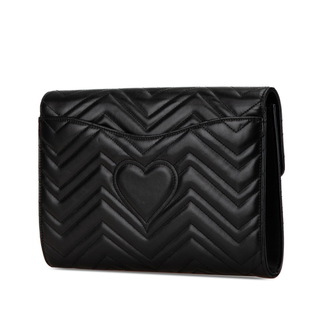 Gucci GG Marmont Matelasse Flap Leather Clutch (SHG-WIIc7g)