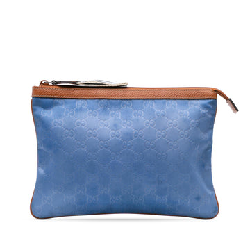 Gucci GG Nylon Top Zip Clutch