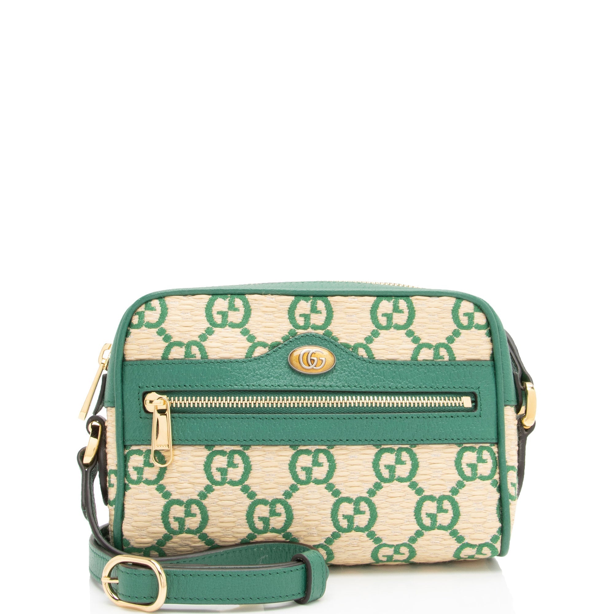 Gucci GG Raffia Ophidia Mini Shoulder Bag (SHF-0gTD9h)