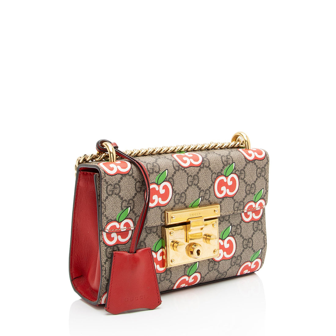 Gucci GG Supreme Apple Padlock Small Shoulder Bag