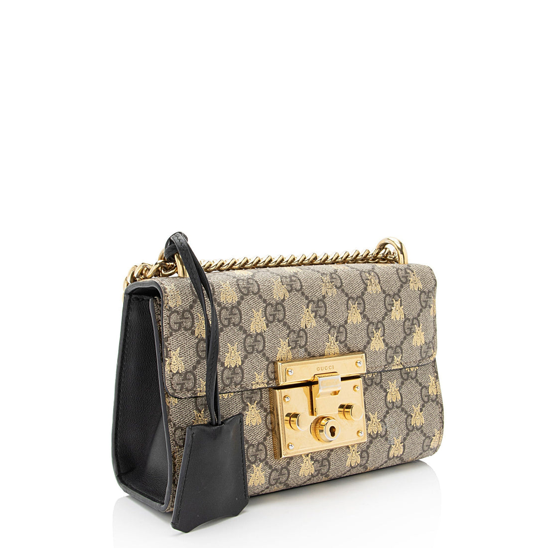 Gucci GG Supreme Bee Padlock Small Shoulder Bag (SHF-JaFqOf)