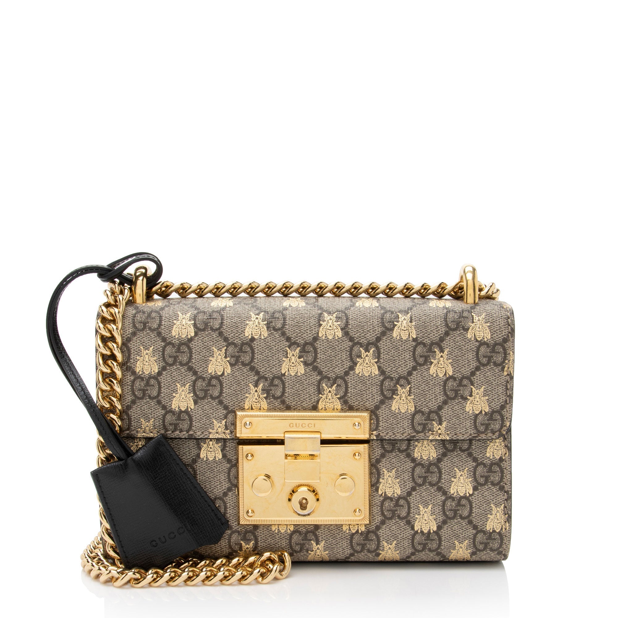 Gucci GG Supreme Bee Padlock Small Shoulder Bag