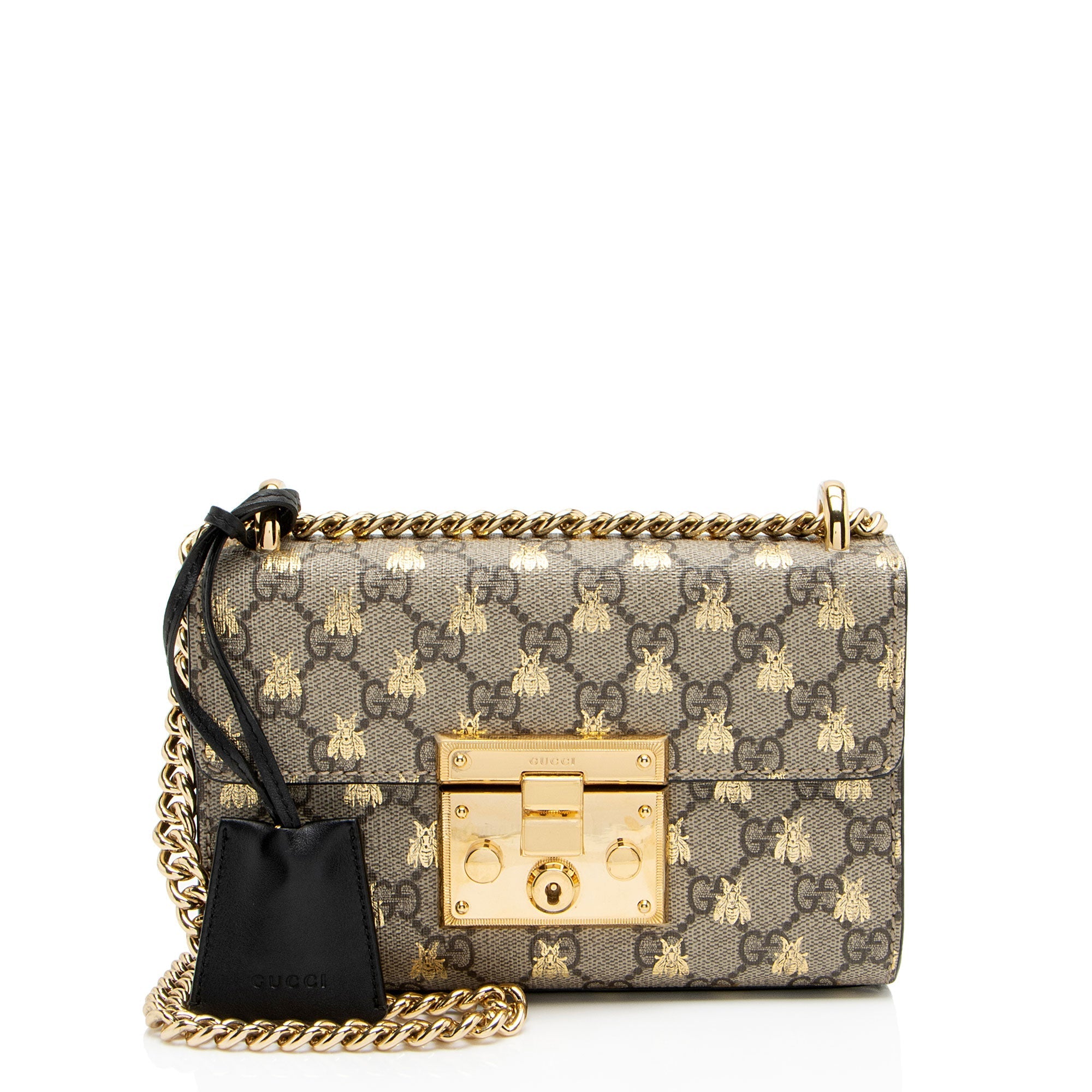 Gucci GG Supreme Bee Padlock Small Shoulder Bag