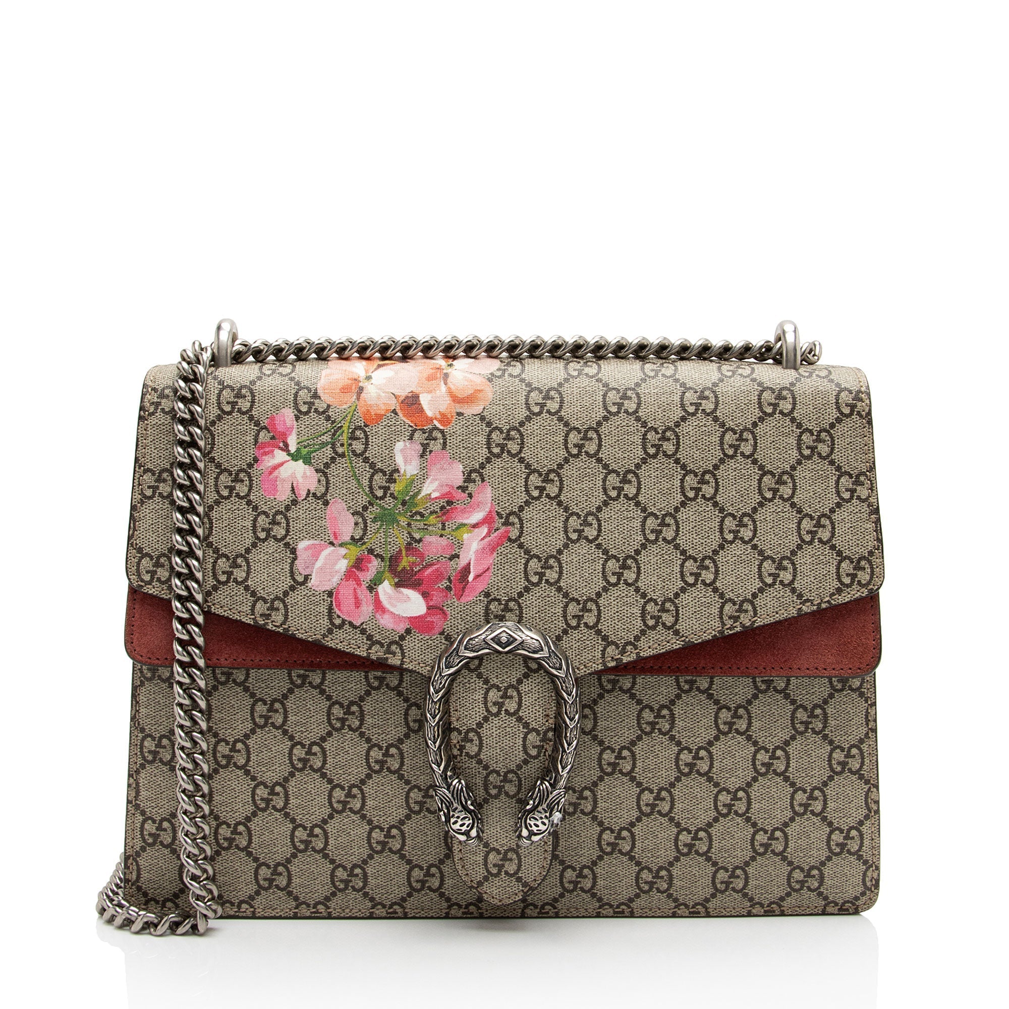 Gucci GG Supreme Blooms Dionysus Medium Shoulder Bag (SHF-DLwrwt)
