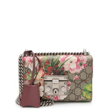 Gucci GG Supreme Blooms Padlock Small Shoulder Bag (SHF-BfraHH)