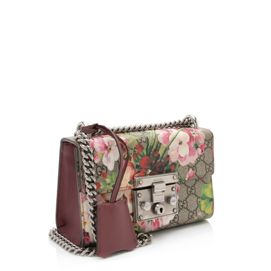 Gucci GG Supreme Blooms Padlock Small Shoulder Bag (SHF-BfraHH)